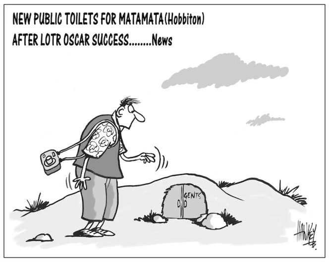 New public toilets for Matamata (Hobbiton) after LOTR Oscar success.....News. 3 March, 2004.