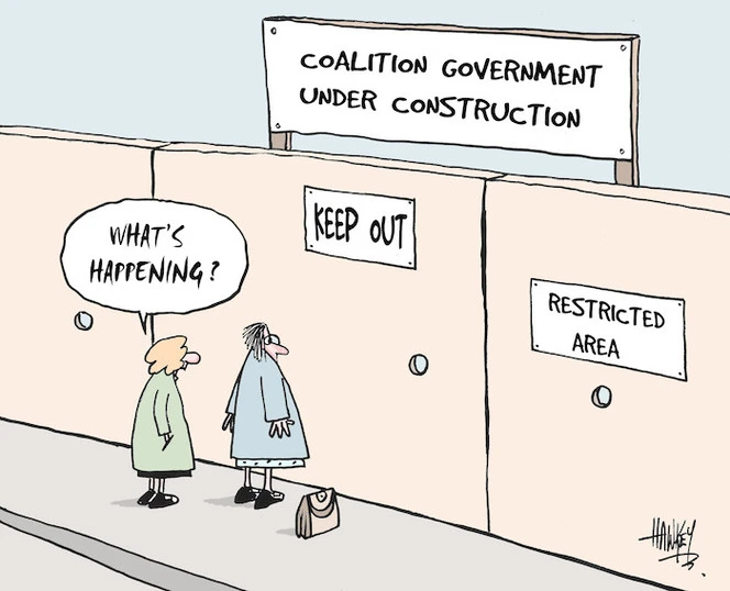 Coalition government under construction. 23 September, 2005.