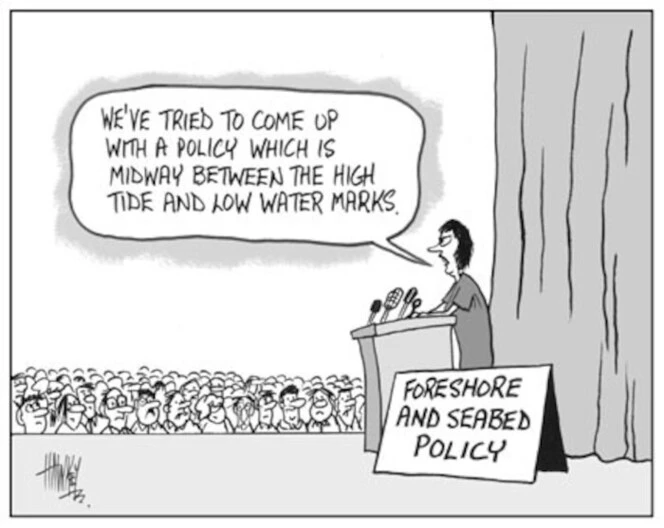 Foreshore and Seabed policy. "We've tried to come up with a policy which is midway between the high tide and low water marks." 18 December, 2003