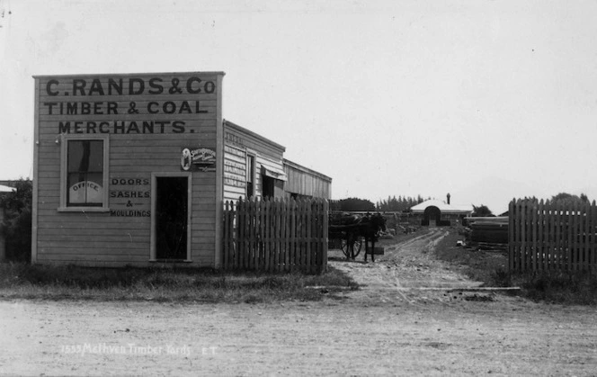 Office and timber yards of C Rands & Co, Methven