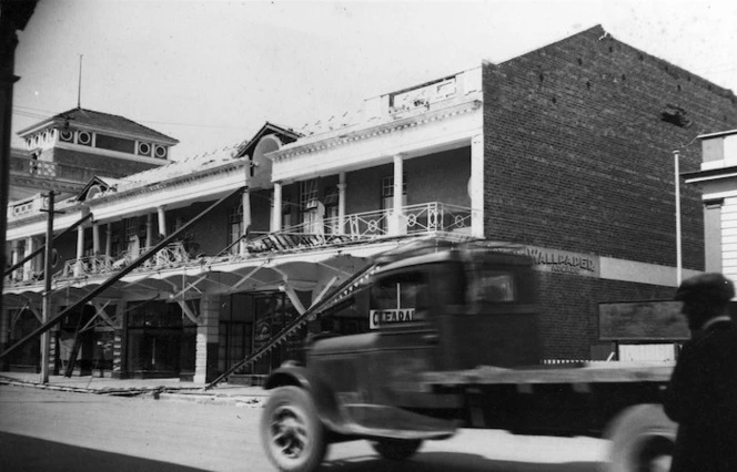 Municipal buildings, Hastings, damaged by the Hawke's Bay earthquake