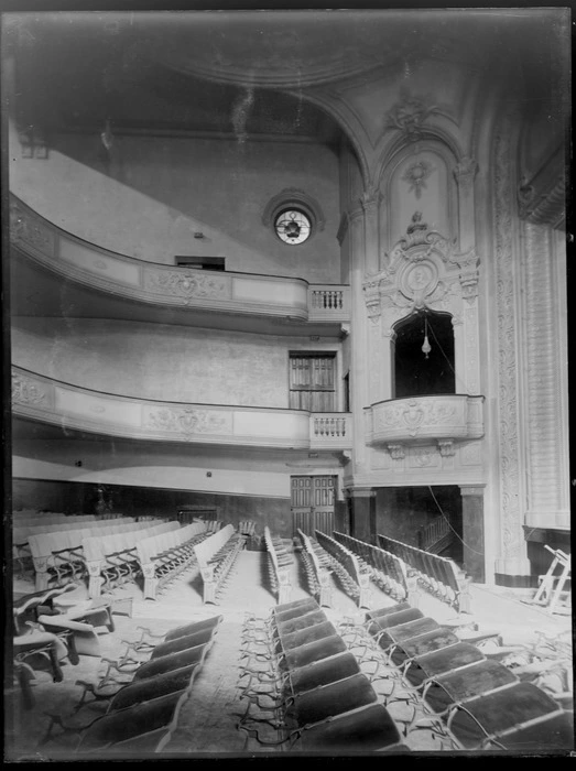 Theatre interior, including lower floor seating, Theatre Royal, Christchurch