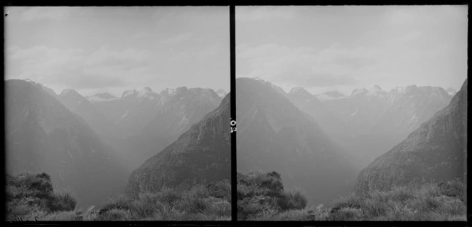 Mountain ranges, [Milford Track?], Fiordland National Park