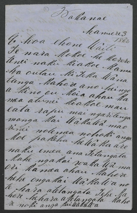 Letters in Maori