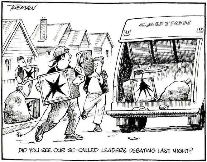 "Did you see our so-called leaders debating last night?" 11 August 2005.