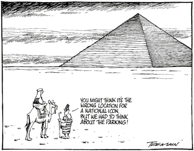 "You might think it's the wrong place for a national icon, but we had to think about the parking!" 13 November, 2006.