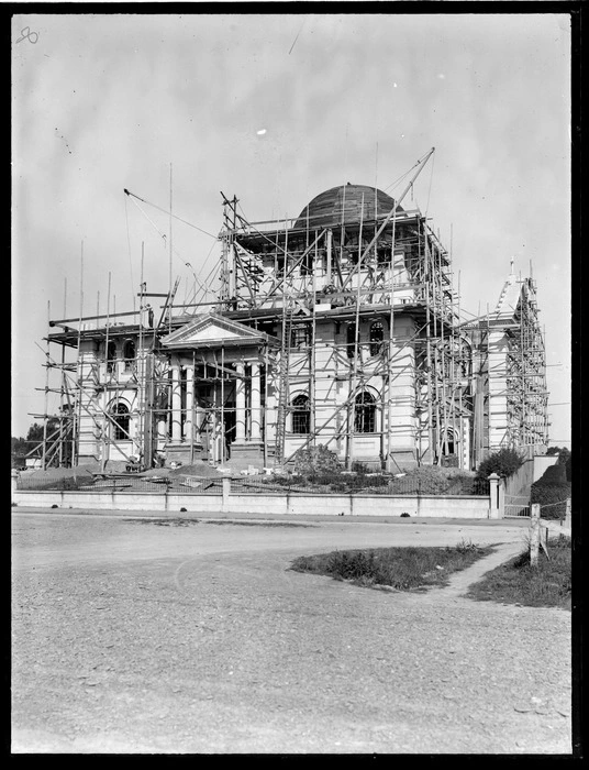 Sacred Heart Basilica, Timaru, under construction