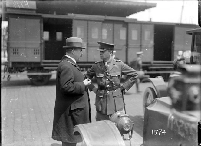 Joseph Ward at the port of arrival, Boulogne, France, World War I
