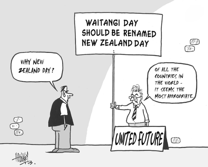 Hawkey, Allan Charles, 1941-:Waitangi Day should be renamed New Zealand Day. Waikato Times, 31 January 2005.