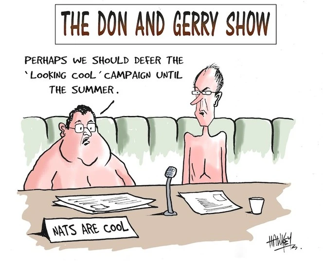 The Don and Gerry show. "Perhaps we should defer the 'Looking cool' campaign until the summer." 21 July, 2006.
