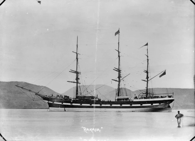 Sailing ship Rakaia in Dunedin