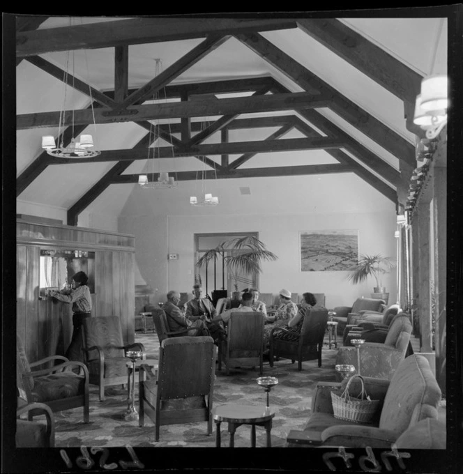 Social group perhaps in a Masterton hotel