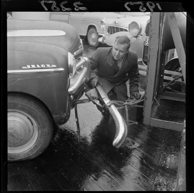 Damage to cars from interisland ferry Maori after a rough crossing