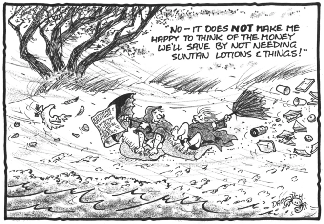 Darroch, Bob, 1940-: 'No - it does NOT make me happy to think of the money we'll save by not needing suntan lotions & things!' 16 February 2012