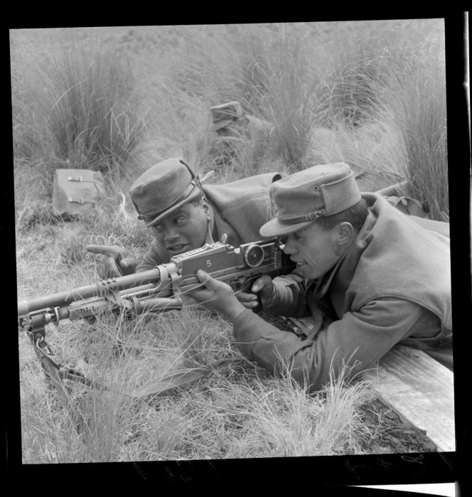 Soldiers for Malaya at rifle practice