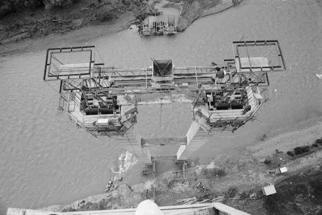 View of the south pier of the Mangaweka Viaduct