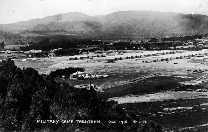 Looking over the Military Camp at Trentham