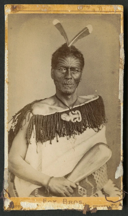Foy Brothers (Thames) fl 1872 :Portrait of unidentified Maori man