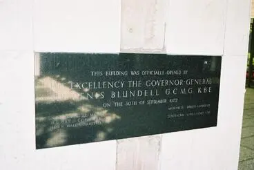 Image: Christchurch Town Hall - Plaque