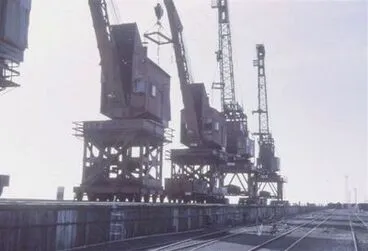 Image: Westport Coal cranes August 1965