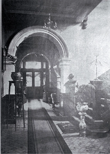 Image: The hall, Clarendon Hotel, Christchurch