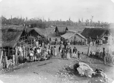 Image: Gathering of People at the Parihaka Pa, Taranaki.