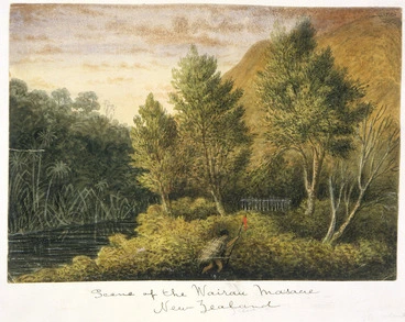 Image: [Gold, Charles Emilius] 1809-1871 :Scene of the Wairau Massacre, New Zealand [April 1851]