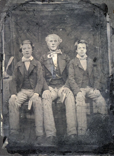 Image: Unidentified man and two boys