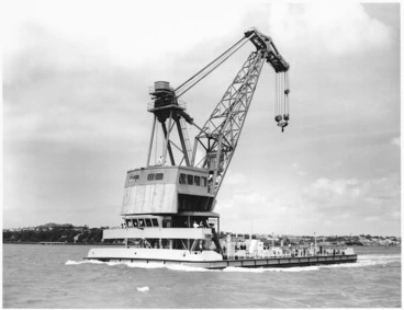 Image: Auckland Harbour Board's 100 ton floating crane - Photograph taken by Barry McKay Industrial Photography Ltd