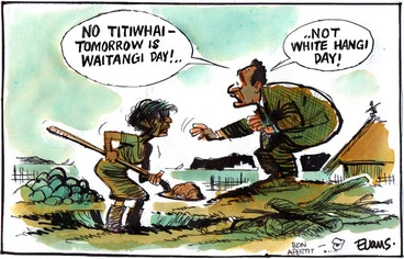 Image: Evans, Malcolm Paul, 1945- :Waitangi day. 4 February 2013