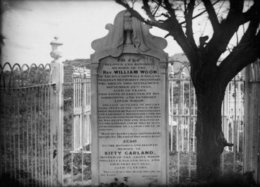 Image: Gravestone of Rev William Woon, Wanganui
