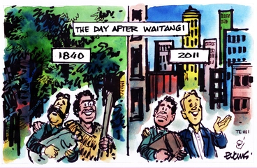 Image: The day after Waitangi, 1840 - 2011. 6 February 2011