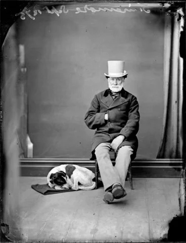 Image: Mr Finamore, with dog
