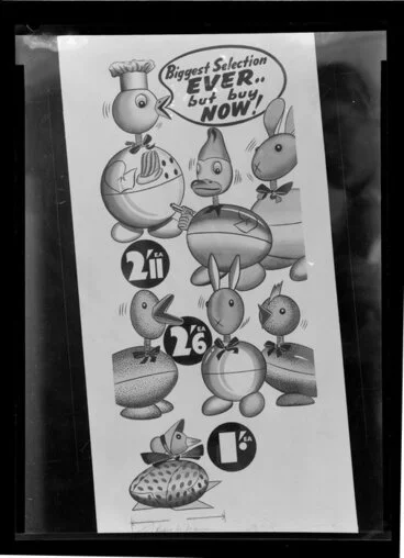 Image: Poster advertising Easter eggs