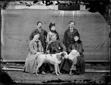 Image: Unidentifiedgroup, with pet dog