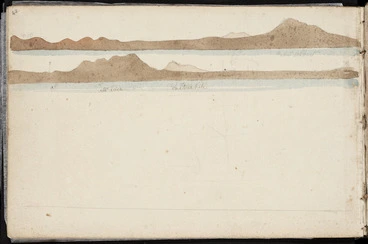 Image: [Ashworth, Edward] 1814-1896 :[Profile of Auckland, 1844?] Mt Albert, Mt Eden, One Tree Hill.