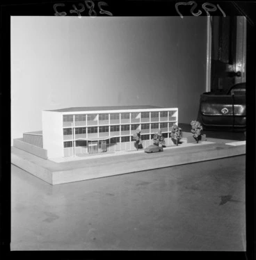Image: An architectural model of Lower Hutt Police Station