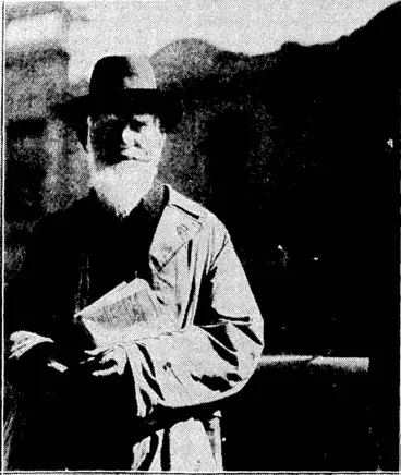 Image: MR.. GEORGE .BERNARD SHAW, photographed:, on: arrival-at Wellington today. , \'■ (Evening Post, 04 April 1934)