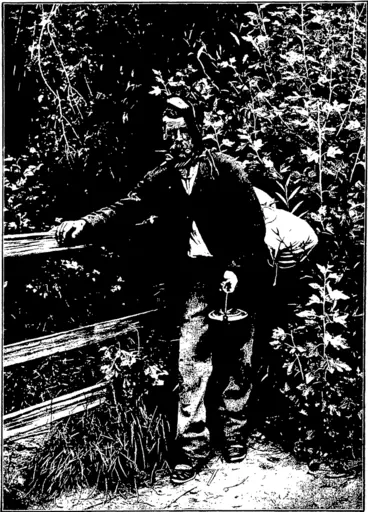 Image: Photo 3 by Hicks)  "ANY CHA.NCE OF A JOB, MATE?" (Otago Witness, 23 December 1903)