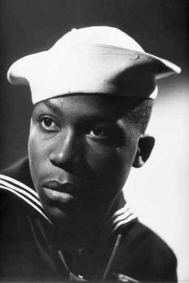 Image: Head and shoulder portrait of American sailor