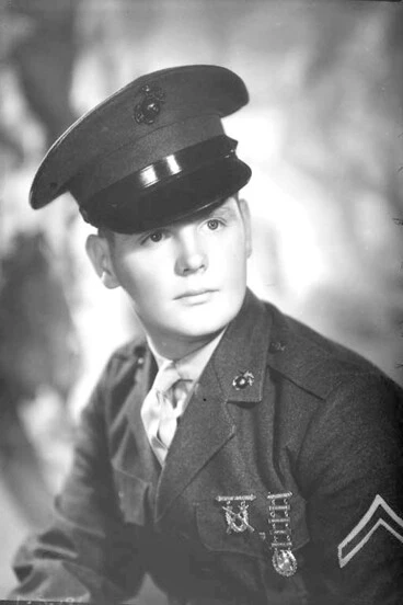 Image: 1/4 portrait of Corporal Joe Sky, USA