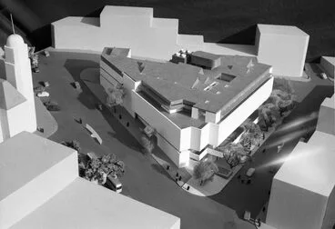 Image: Architectural model of the planned...