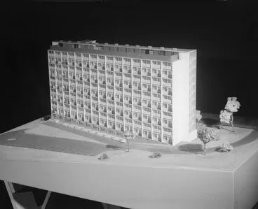Image: Architectural model of the multi-storey...