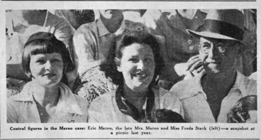 Image: Portrait of Freda Stark with Eric and Mrs Mareo at a picnic in...