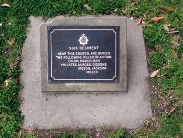 Image: 96th Regiment NZ Wars memorial plaque