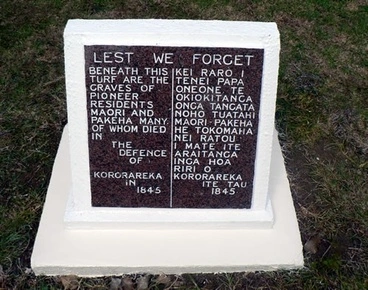 Image: Kororāreka residents NZ Wars memorial