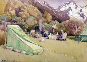 Image: 'Three campers' by Dorothy Kate Richmond, 1929