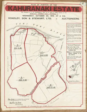 Image: Plan, portion of the Kahuranaki Estate land for sale