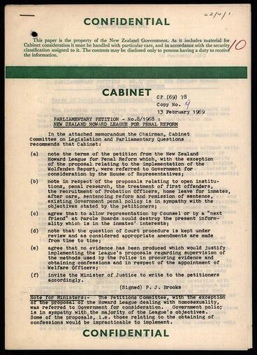 Image: 1968 Petition to Decriminalise Homosexuality