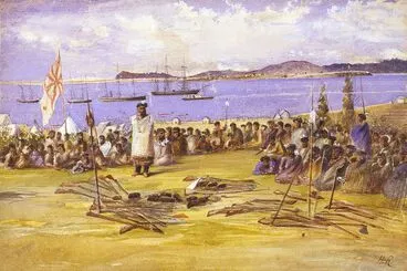 Image: Surrender of the Ngaiterangi after Te Ranga